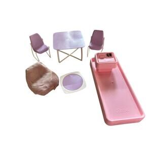 Vintage 1977 Barbie Dream House Furniture Set Toy Pink